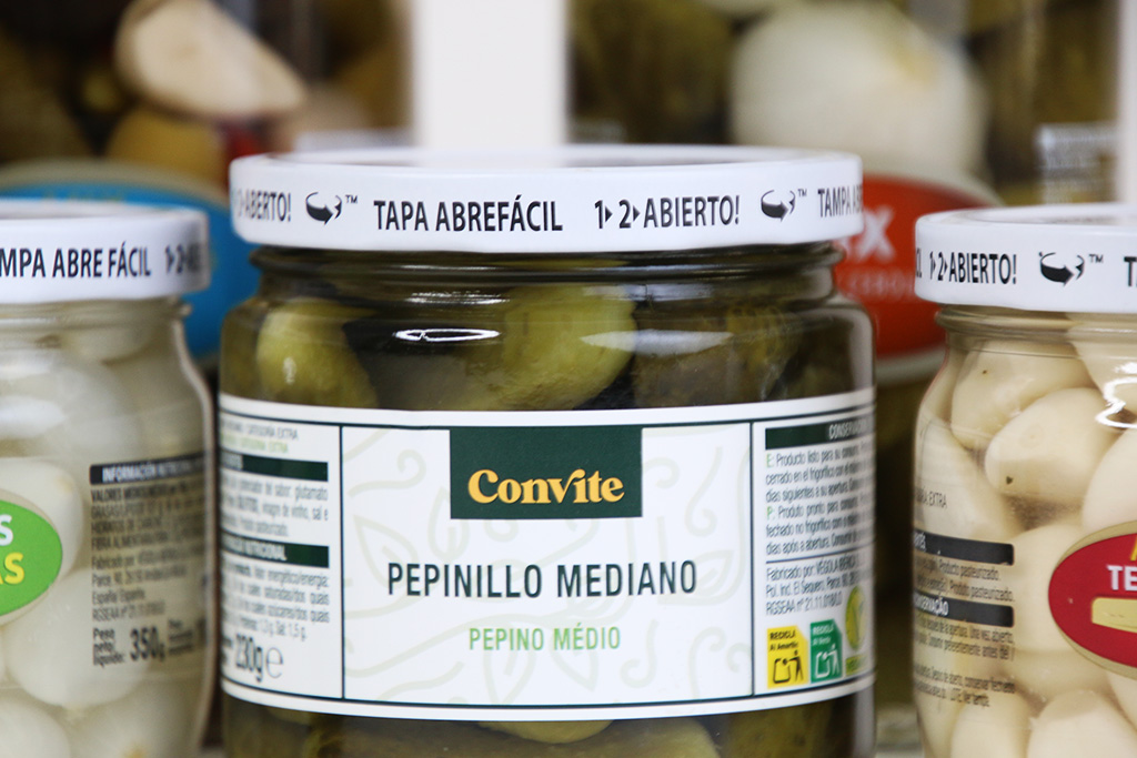 encurtidos hacendado mercadona tapa abrefacil orbit eviosys pepinillos
