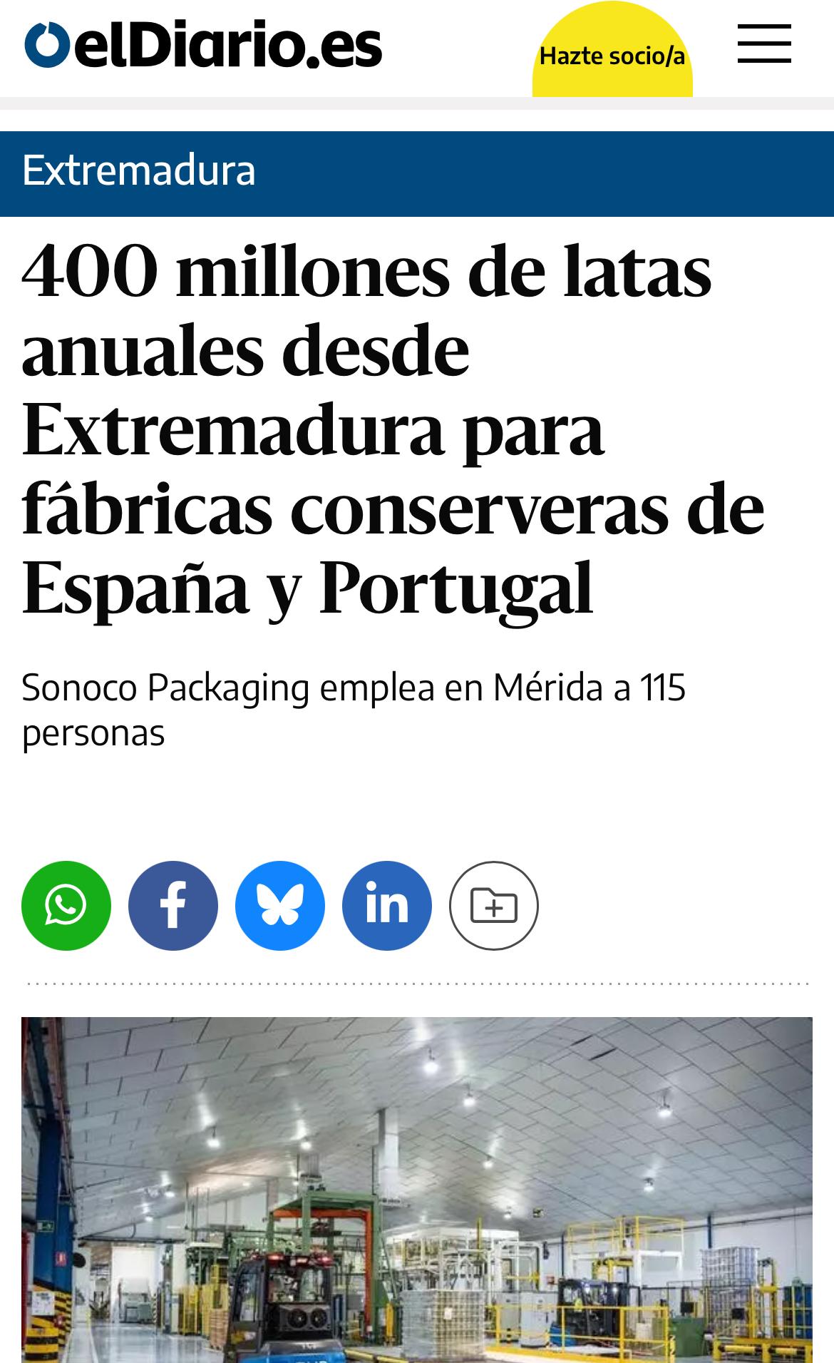 400 millones de latas anuales Sonoco en Mérida